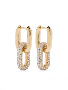 Серьги Double Partial из желтого золота с бриллиантами SHAY, золотой
