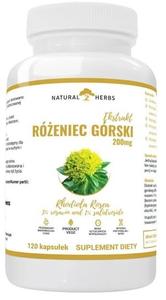 AltoPharma, Стандартизированный экстракт родиолы родиолы 20:1, 200 мг 3% розавина и 1% салидрозидов, 120 капсул. Inna marka