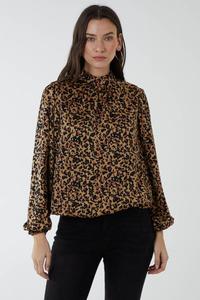 Атласный блузон-топ Blue Vanilla, коричневый