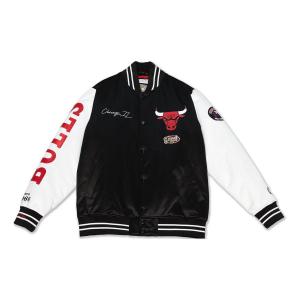 Куртка Mitchell & Ness x NBA Team Origins Varsity Satin Jacket 'Chicago Bulls', черный
