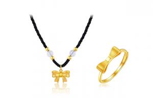 Женское ожерелье GIFU, Fugitive Princess Bow Necklace + Fugitive Princess Bow Ring
