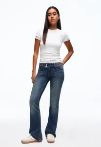 Джинсы-Клеш с низкой посадкой Bershka, Blue Denim