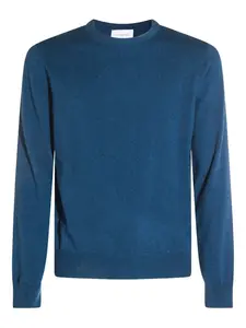 Шерстяной свитер с круглым вырезом Malo, синий