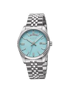 Крупные серебристые аналоговые наручные часы (около 40 мм) с металлическим браслетом Regent