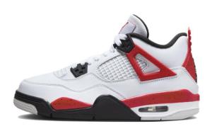 Jordan Air Jordan 4 Kids Баскетбольные кроссовки для детей, белый/черный/красный