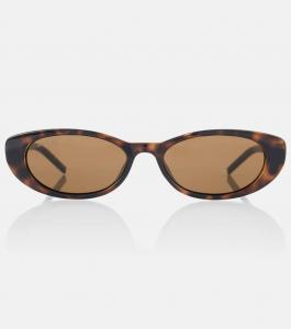 Солнцезащитные очки «кошачий глаз» Gucci, цвет havana-havana-brown