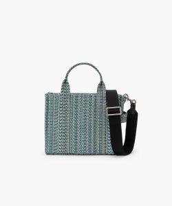 Маленькая сумка-шоппер из выцветшего джинсового материала с монограммой / Маленькая сумка-шоппер из выцветшего джинсового материала с монограммой