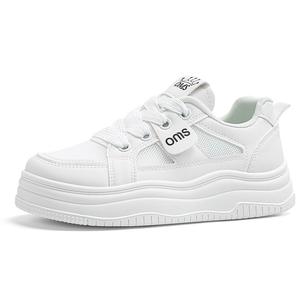 Кеды, скейтборд обувь женская низкая бежевый/черный Oms