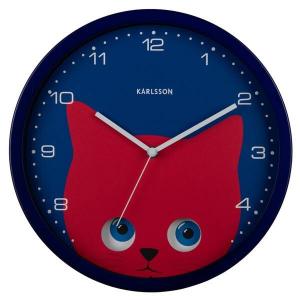 Настенные часы Karlsson Wall, 31x31x31 см цвет blau/rot