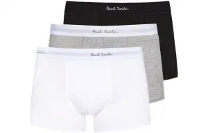 Трусы с логотипом на поясе Boxers Pack Of Three Paul Smith, 3 pack (черный+серый+белый)