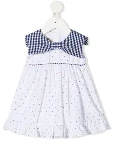 Платье в горох без рукавов La Stupenderia, белый