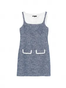 Мини-платье с квадратным вырезом Maje, синий