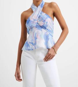 Топ с крестом Verona в цвете Dalla Baja Blue French Connection