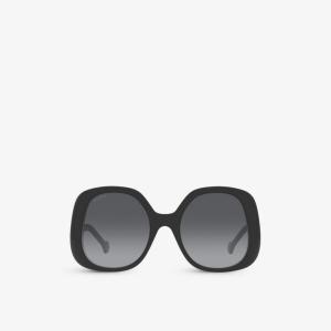 Солнцезащитные очки GG1235S в квадратной оправе из ацетата ацетата Gucci, черный