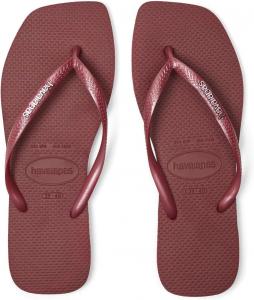 Сандалии Havaianas Slim Square Logo Metallic Flip-Flop, цвет Amaranth