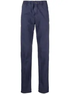 Полосатые брюки прямого кроя Incotex, синий