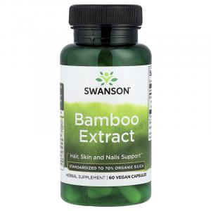 Swanson, Экстракт бамбука, 60 веганских капсул (300 мг на капсулу)