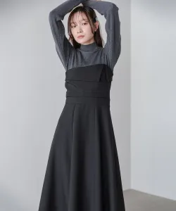 Многослойное трикотажное платье с застежкой-молнией