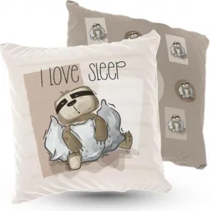 Подушка для сна ПРЕМИУМ велюровая - Ленивец 40х40 см декоративная с наполнителем, для гостиной, спальни или в подарок 5made