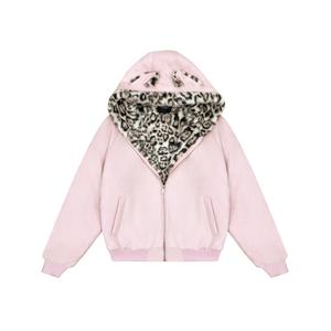 Пуховик Unisex FDR, розовый/лео