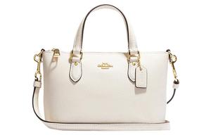 Сумка через плечо Cross Grain Leather, мини-сумка кроссбодди, женская, молочно-белый COACH