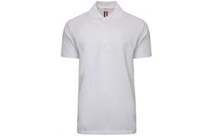 Классическая полосатая пике-поло расслабленного кросса THOM BROWNE, белый