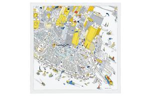 HERMES Шёлковый шарф унисекс жёлтый, Yellow