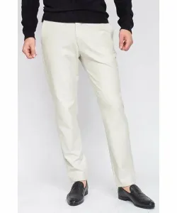 Брюки из эластичного трикотажа ZERO от TORNADO MART с флисовой подкладкой, цвет Off