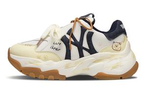 MLB Кроссовки New York Yankees Little Brown Bear с нескользящей подошвой, легкие, массивные, бежево-коричневые, унисекс