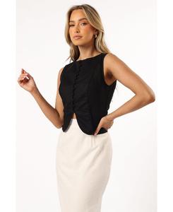 Женский льняной жилет Daniella Petal and Pup, Black
