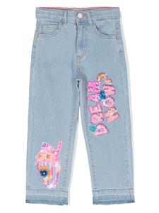 Billieblush прямые джинсы с пайетками, синий