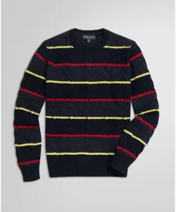 Свитер из мериносовой шерсти с косами и круглым вырезом