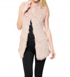 Жилет из натурального меха кролика Bloked, румянец LOVE TOKEN, красный