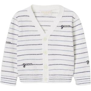 GUCCI Свитер SS25 бело-голубой для младенцев и малышей