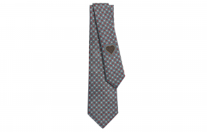 HERMES Галстук Love Love для мужчин, серый