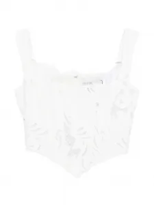 Укороченный топ с вышивкой Giuseppe Di Morabito, белый