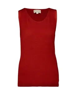 Шерстяная блузка без рукавов 120% Lino, красный