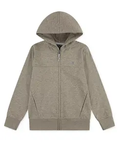 Толстовка с капюшоном Sunset из флиса с застежкой-молнией для больших мальчиков Hurley, коричневый/бежевый