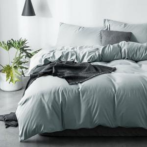 LUOLAI HOME Комплект постельного белья, 3 предмета, для ширины кровати 0,8-1,3 м, пододеяльник 150x200 см, светло-голубой