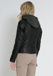 Кожаная куртка MIT KAPUZENEINSATZ Mustang, черный