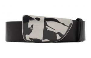 Кожаный ремень Equestrian Knight Emblem мужской черный ширина 3,5 см Burberry