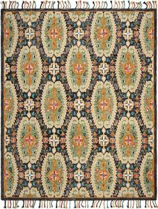 Ковер ручной работы SAFAVIEH, 244 x 305 см, Blossom Collection Charcoal / Gold BLM454A с кистями из премиальной шерсти