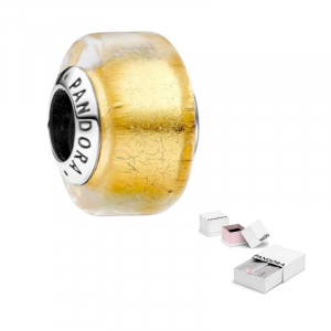 Pandora Кулон из муранского стекла женский желтый