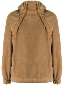 Вельветовое худи с молниями RANRA, коричневый