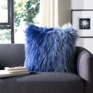 Подушка декоративная Safavieh Faux Flokati, 20x20 см, синий