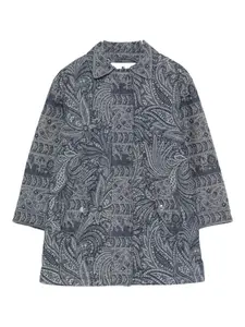 Куртка с узором "пейсли" ETRO KIDS, синий