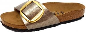 Женские сандалии Birkenstock Madrid с открытым носком, черно-белая кожа