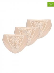 Teyli Комплект из 3 трусов бежевого цвета