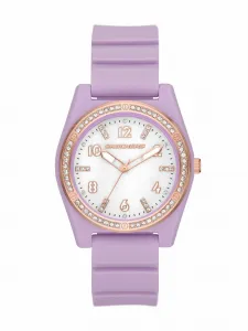 Женские аналоговые силиконовые часы Skechers SR6294, цвет Purple