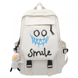 BALANG Нейлоновый походный рюкзак унисекс черно-белый, White Big Tooth Pattern+Cheering Duck Charm